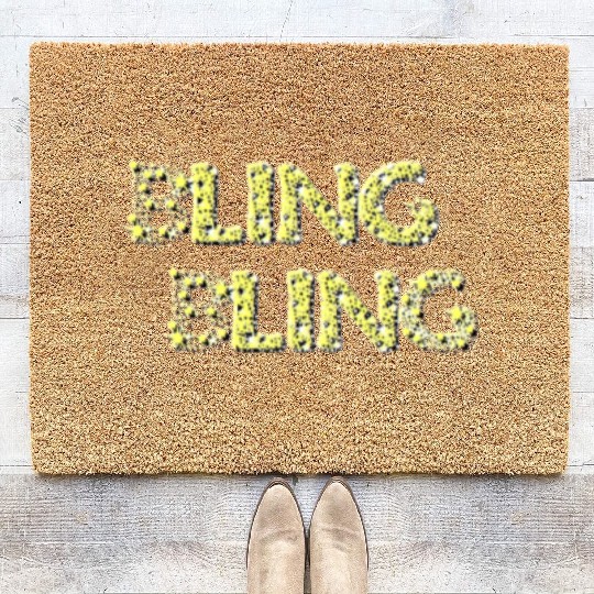 Bling bling jewelrey and riches diamond life Coir Doormats