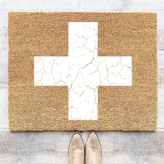 Switzerland Cross Flag | proud Swiss Coir Doormats