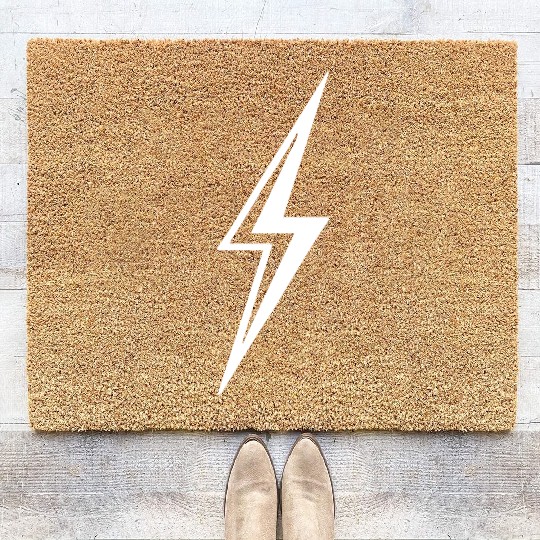 Lightning Bolt Coir Doormats