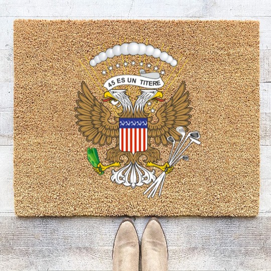 Fake Presidential Seal 45 Es Un Titere Coir Doormats