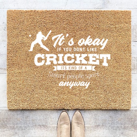 Cricket Team Gift Funny Cricket Player Coir Doormats