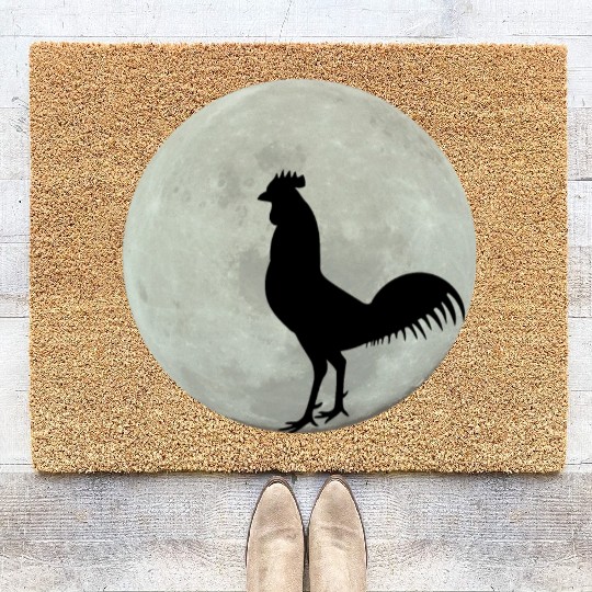 Chicken Full Moon Coir Doormats