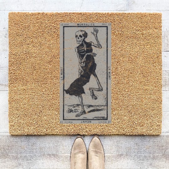 Occult The Death Tarot Card La Mort XIII Vintage Coir Doormats