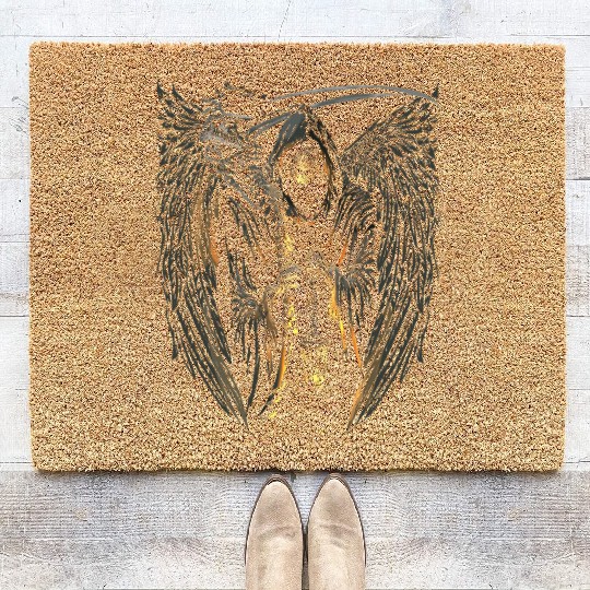 Scary Creepy Grim Reaper Halloween Party Costume Coir Doormats