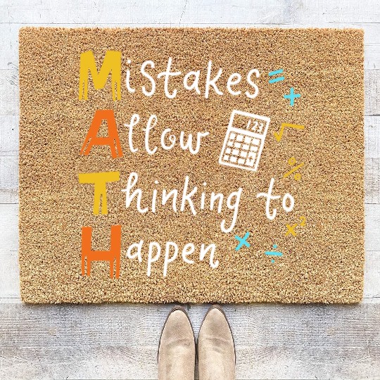 Math Teacher Coir Doormats