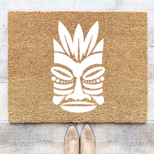 Maori Hawaii Warrior Tiki T Tattoo Gift Idea Coir Doormats