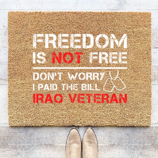 Veterans OIF OEF US Military Iraqi Freedom Gifts Coir Doormats