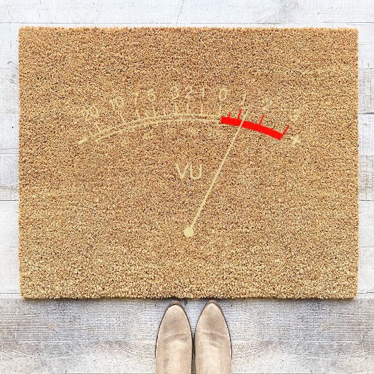 VU Meter Vintage Analog Coir Doormats