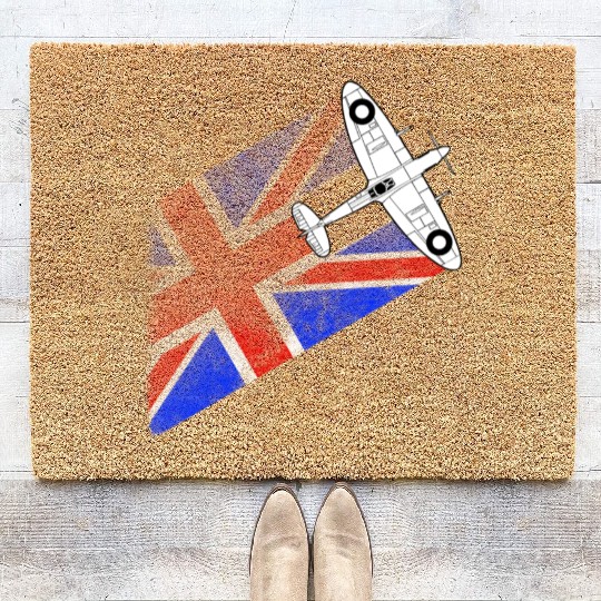 Spitfire UK Flag Mk.1 RAF British WWII Coir Doormats