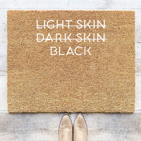 Not light skin or dark skin black Coir Doormats