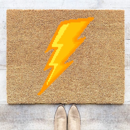 Lightning bolt Pixel Coir Doormats