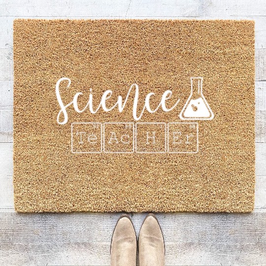 Periodic Table Science Teacher Coir Doormats