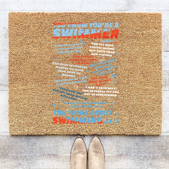 Swimmer Definition Funny Coir Doormats