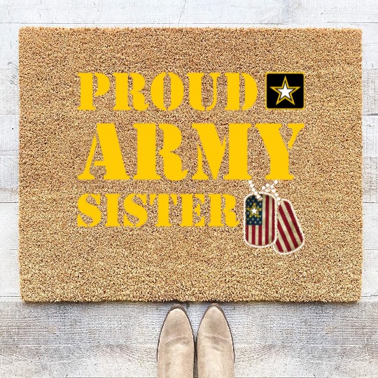 US Army Proud Sister Coir Doormats Military Pride Coir Doormats