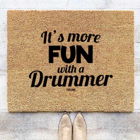 Drummer percussion music drum singing Coir Doormats