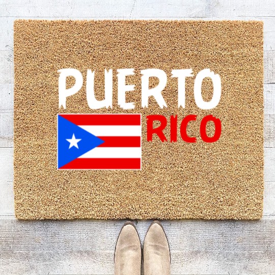 Puerto Rico Roots, Puerto Rican Flag, Puerto Rico Coir Doormats