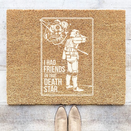Friends On That Death Star Coir Doormats