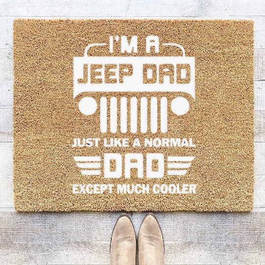 Jeep Dad Offroading Cool Father Gift Coir Doormats