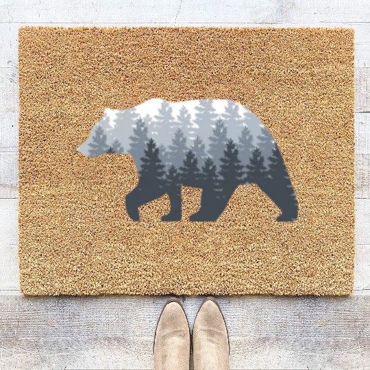 Bear Forest Nature Woods Coir Doormats