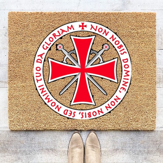Knights Templar Cross Seal Coir Doormats