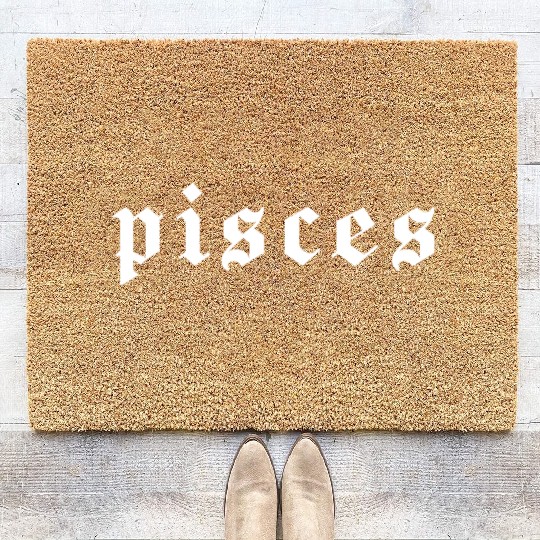 Pisces, Zodiac Sign, Astrology, Horoscope Coir Doormats