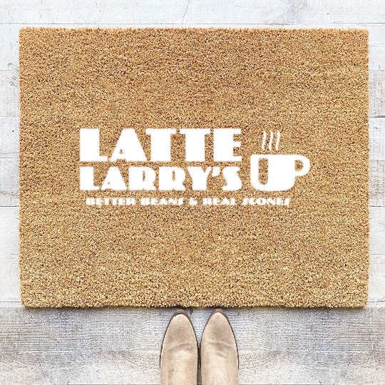 Latte Larry's Better Beans & Real Scones Coir Doormats