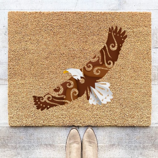 Maori Eagle Polynesian T Tattoo Gift Idea Coir Doormats