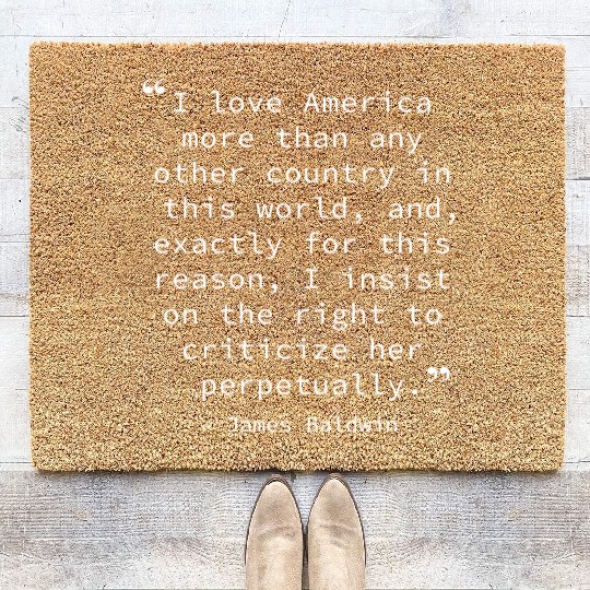 James Baldwin on America Coir Doormats