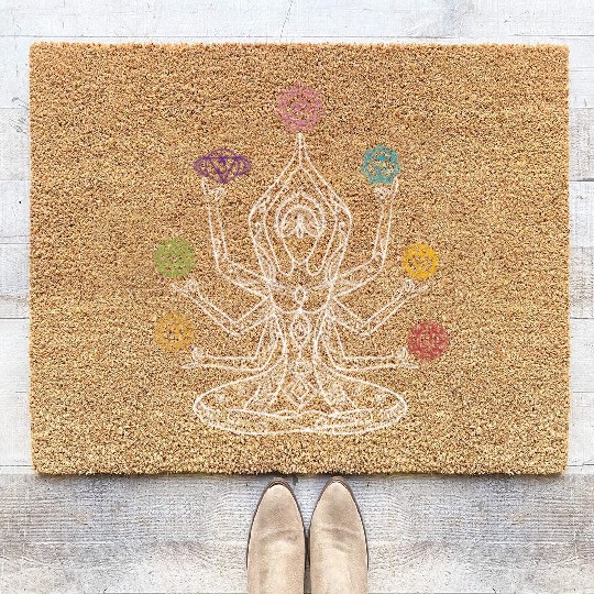 Chakra Religion Religious And Spiritual Person Gif Coir Doormats