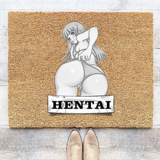 hen Anime Waifu japanese sexy bikin Girl Ahegao Coir Doormats