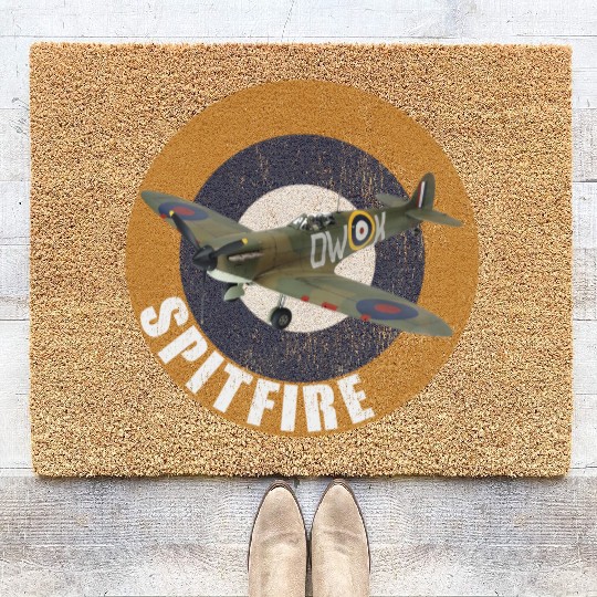 Famous WW2 Planes Supermarine Spitfire Coir Doormats