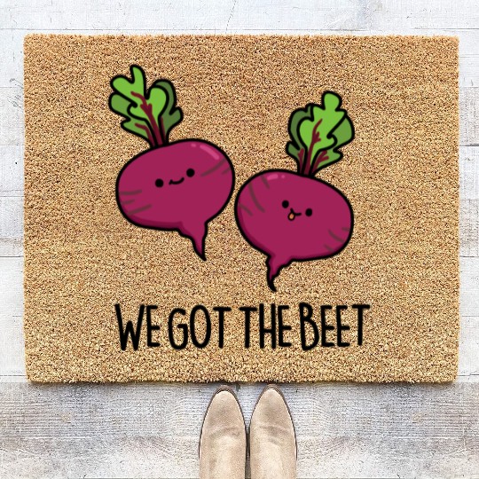 We Got The Beat Cute Vegetable Pun Coir Doormats