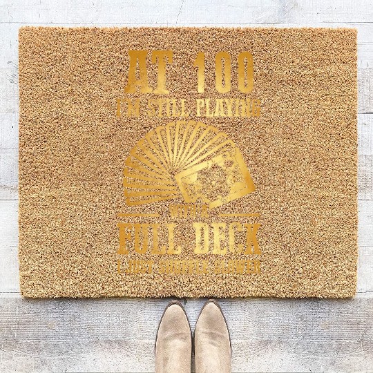 Funny 100Th Birthday 100 Year Old Cards Coir Doormats