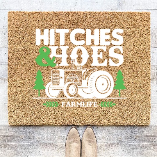 Hitches&Hoes Farmlife Farm Farming Farmer Tractor Coir Doormats