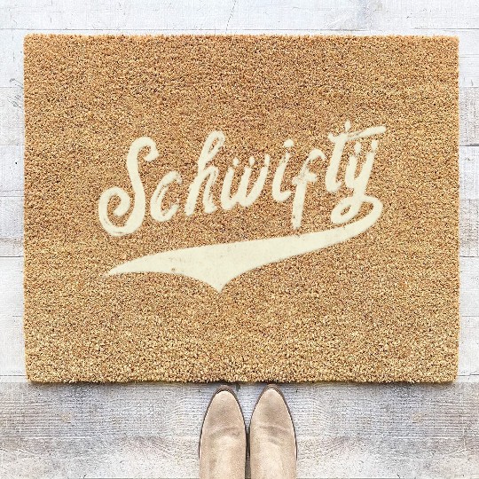 Mademark and Rickandmorty Fan Art Team Schwifty Coir Doormats