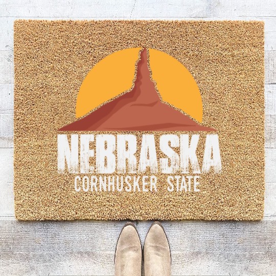 Nebraska State | USA America States Chimney Rock Coir Doormats