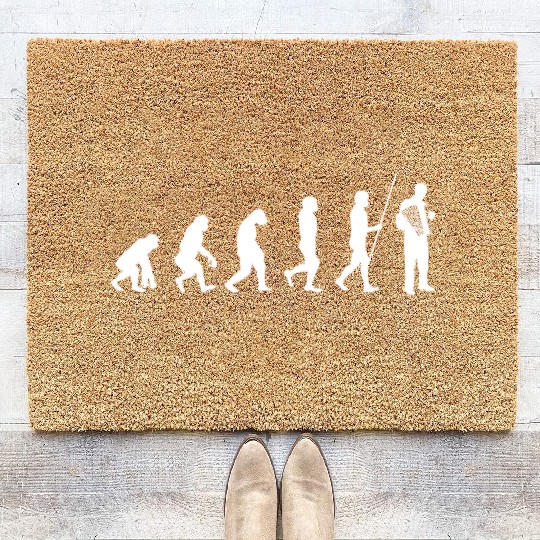 Evolution accordion musical instrument gift Coir Doormats