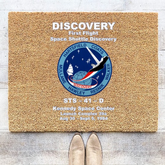 NASA Space Shuttle STS-41-D Vintage Crew Coir Doormats