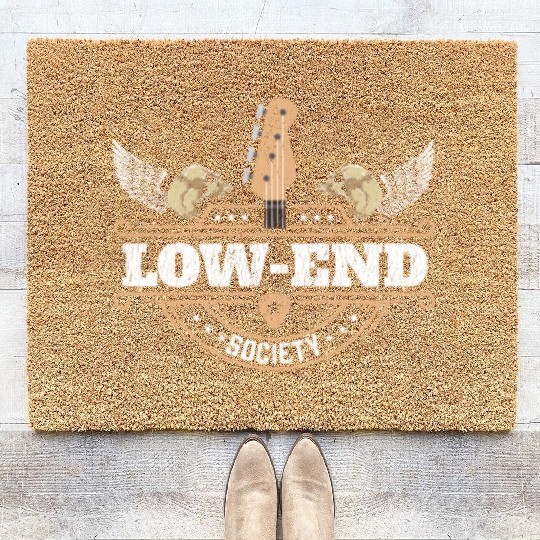 Bassist Low End Society Bass Guitar Player Coir Doormats