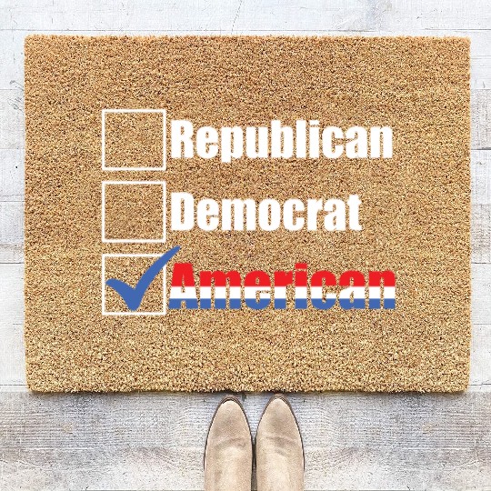 Republican Democrat American Patriotic Anti Coir Doormats