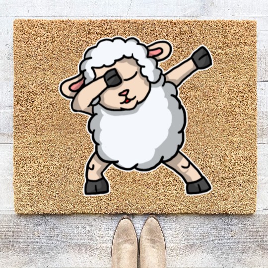 Funny Dabbing Sheep Dab Dance Lamb Lover Gift Coir Doormats