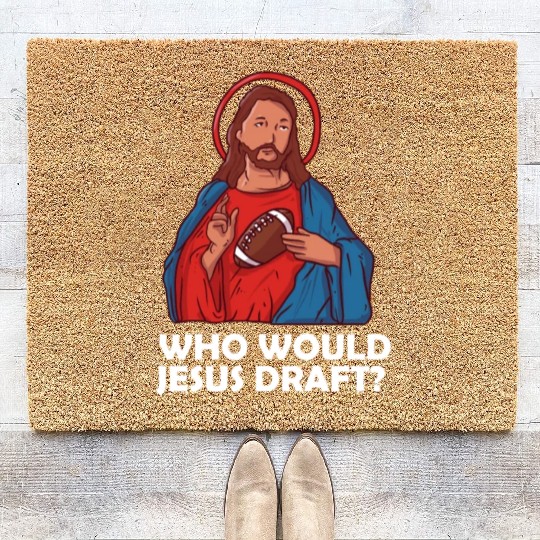 Heavenly Fantasy Football Fun Coir Doormats