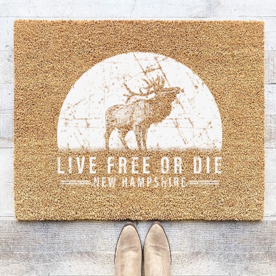 Live Free or Die New Hampshire Hiking Coir Doormats