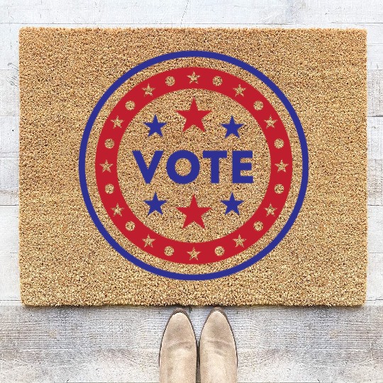 Vote US Election 2020 stars and stripes Coir Doormats