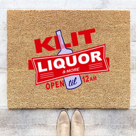 KLIT Liquor parody logo Coir Doormats