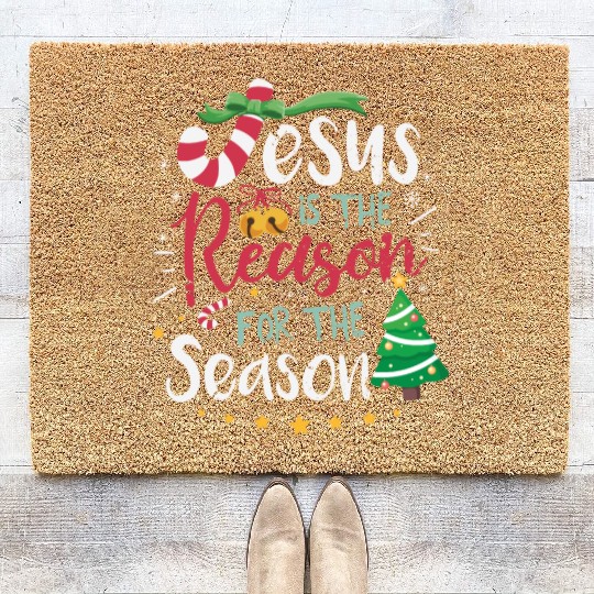 Jesus is the reason for the season Coir Doormats