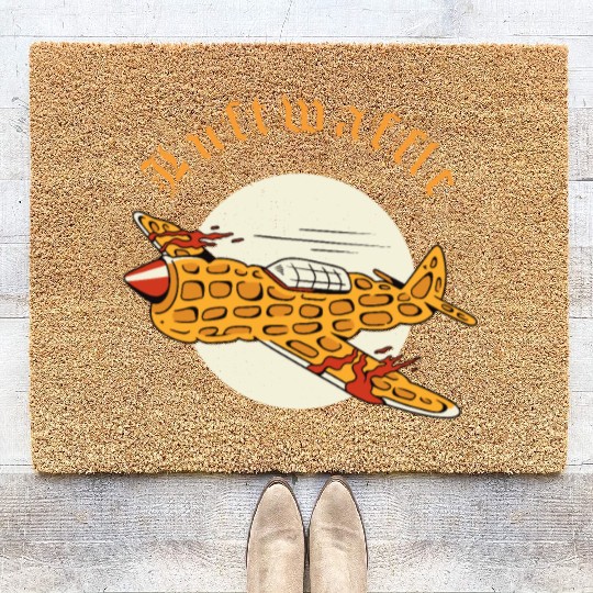 Luftwaffle Waffle Military Aircraft Pilot Coir Doormats