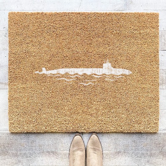 US Navy Submarine Vessel Vintage Submariner Coir Doormats