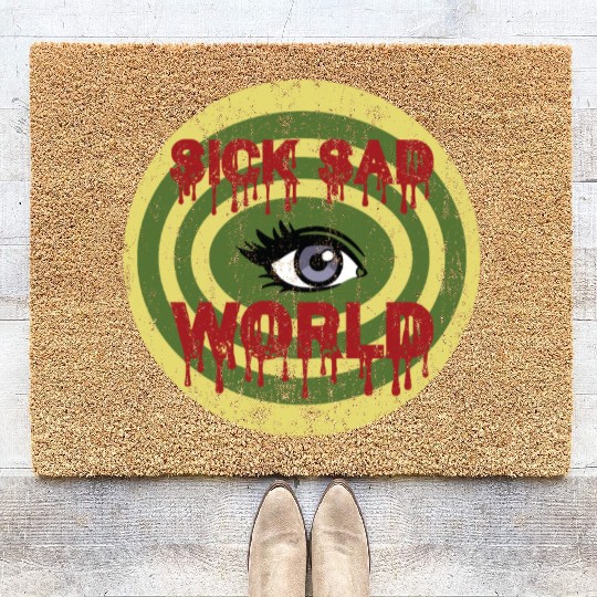 Daria Sick Sad World Drippy Text Eye Logo Coir Doormats