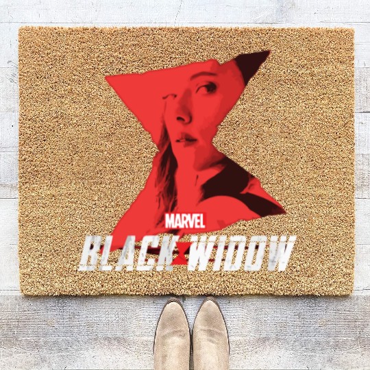 Marvel Black Widow Natasha Romanoff Hourglass Coir Doormats